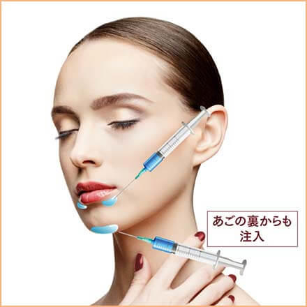 顎への注入の様子